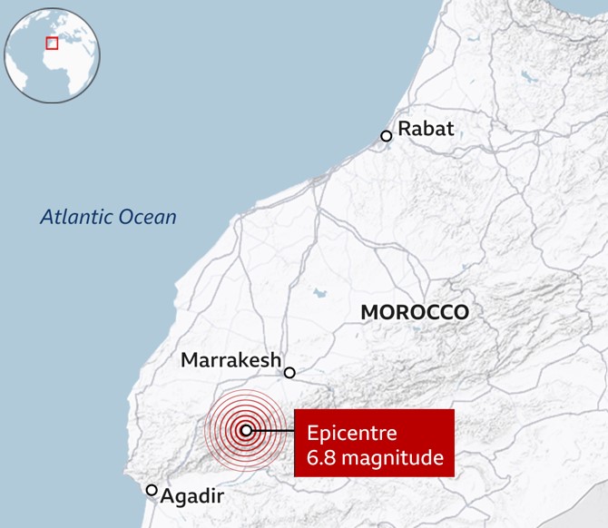 Gempa Maroko Sumber Gambar BBC