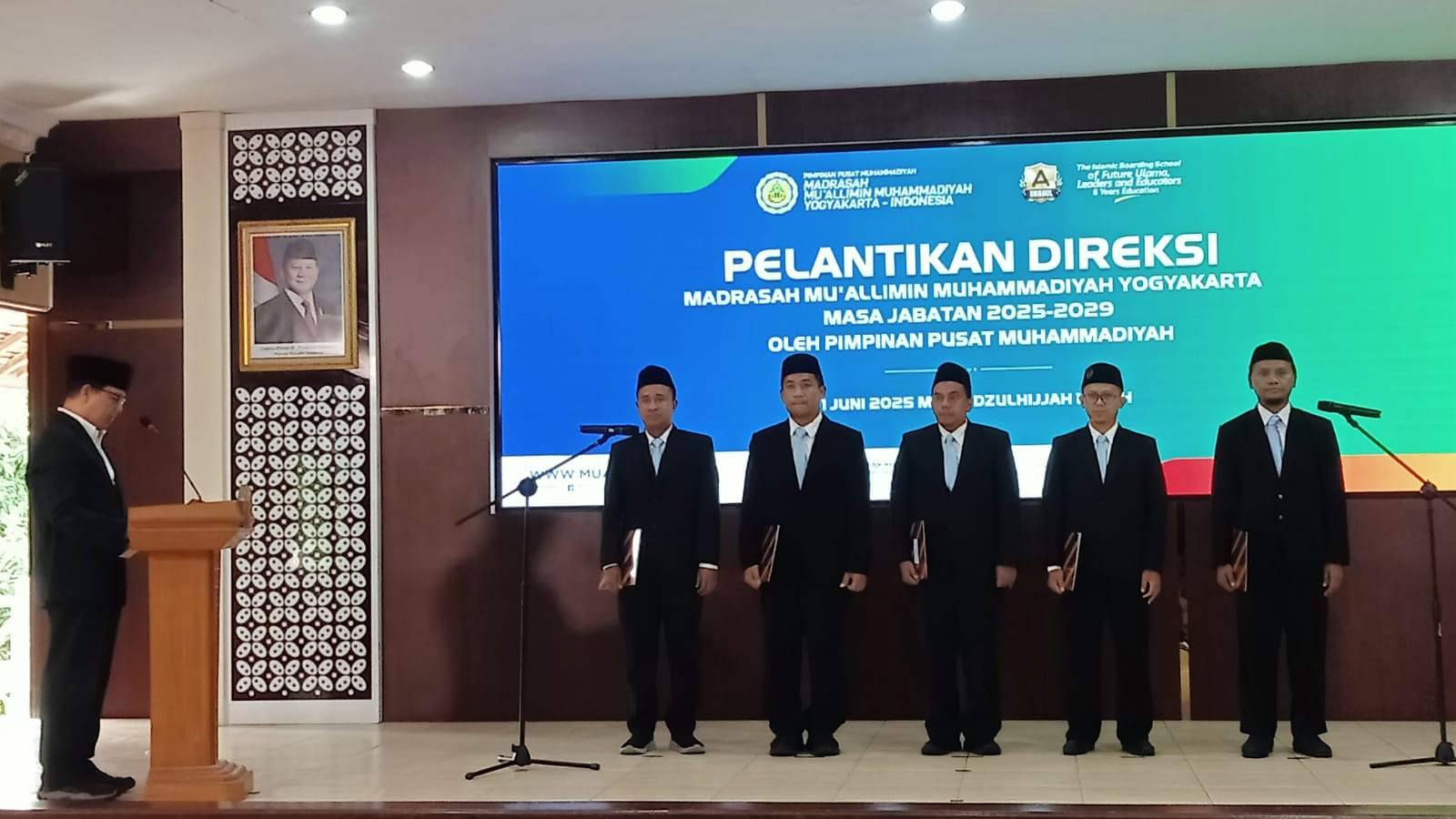 Pelantikan Direktur dan Wakil Direktur Madrasah Muallimin Muhammadiyah periode 2025-2029.