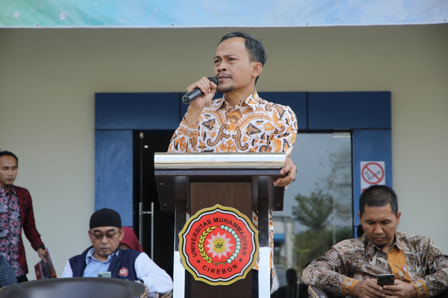 Rektor UMC, Arif Nurudin, saat memberikan sambutan