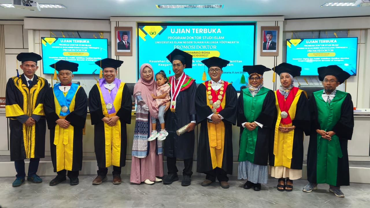 Muhammad Ridha meraih gelar Doktor Bidang Studi Islam Universitas Islam Negeri Sunan Kalijaga Yogyakarta. Foto: Cris