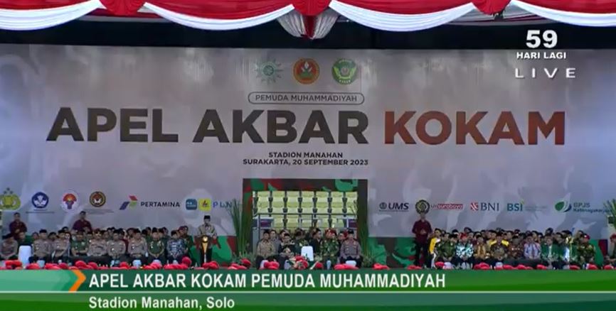 Pelaksanaan Apel Akbar Kokam di Stadion Manahan, Surakarta, Jawa Tengah